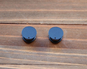 Black Blank Plug Gauges  4g, 2g, 0g, 00g, 7/16, 1/2, 9/16, 5/8