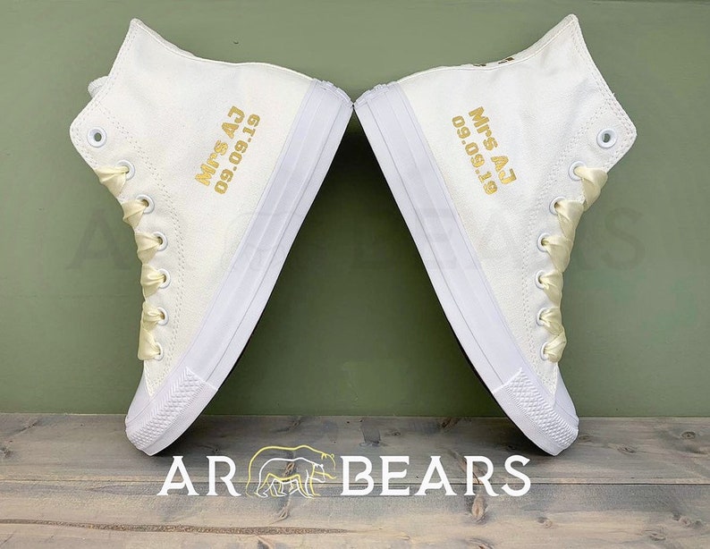 gold wedding sneakers
