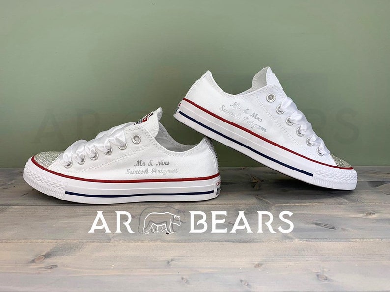 silver wedding sneakers