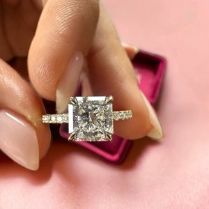 Lab Grown Diamond Ring , Princess Cut Engagement Ring F/VS1 , 2 CT Princess Cut Engagement Ring  , Lab Created Diamond Ring , Proposal Ring