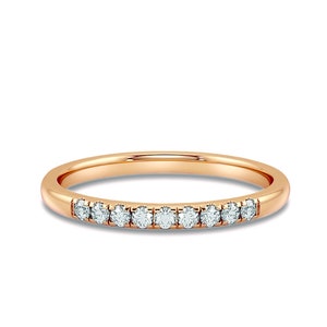 Rose Gold Wedding Band / 10k Solid Rose Gold Ring / Dainty Stacking Ring / 1.8MM Gold Band / Simple Delicate Ring / Rose Gold Eternity Band