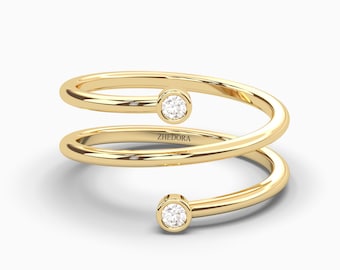 Wrap Ring, Wrap Around Ring, Twisty Band, Wrap Around Band, Gifts For Her, Gifts For my Daughter, Gold Wrap Around Band, 14K Gold Wrap Band