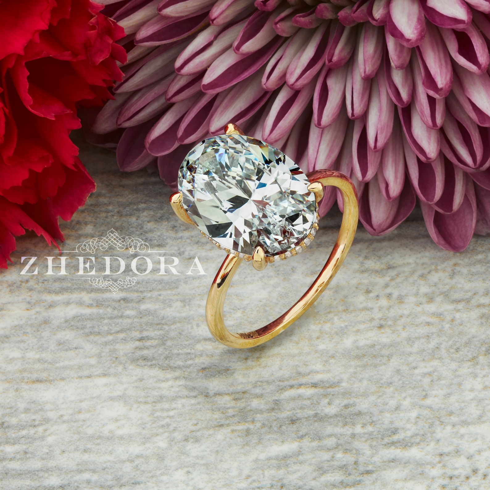 Rose Gold 6 CT Oval Engagement Ring Oval Cut Engagement Ring Etsy Canada