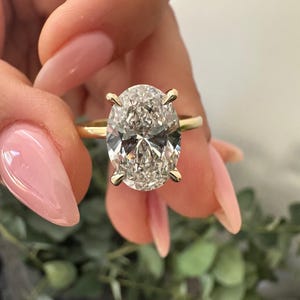 REAL Oval Lab Diamond Engagement Ring , 2.5 CT E/VS1 Lab Grown Diamond Ring , Lab Oval Diamond Engagement Ring , IGI Diamond