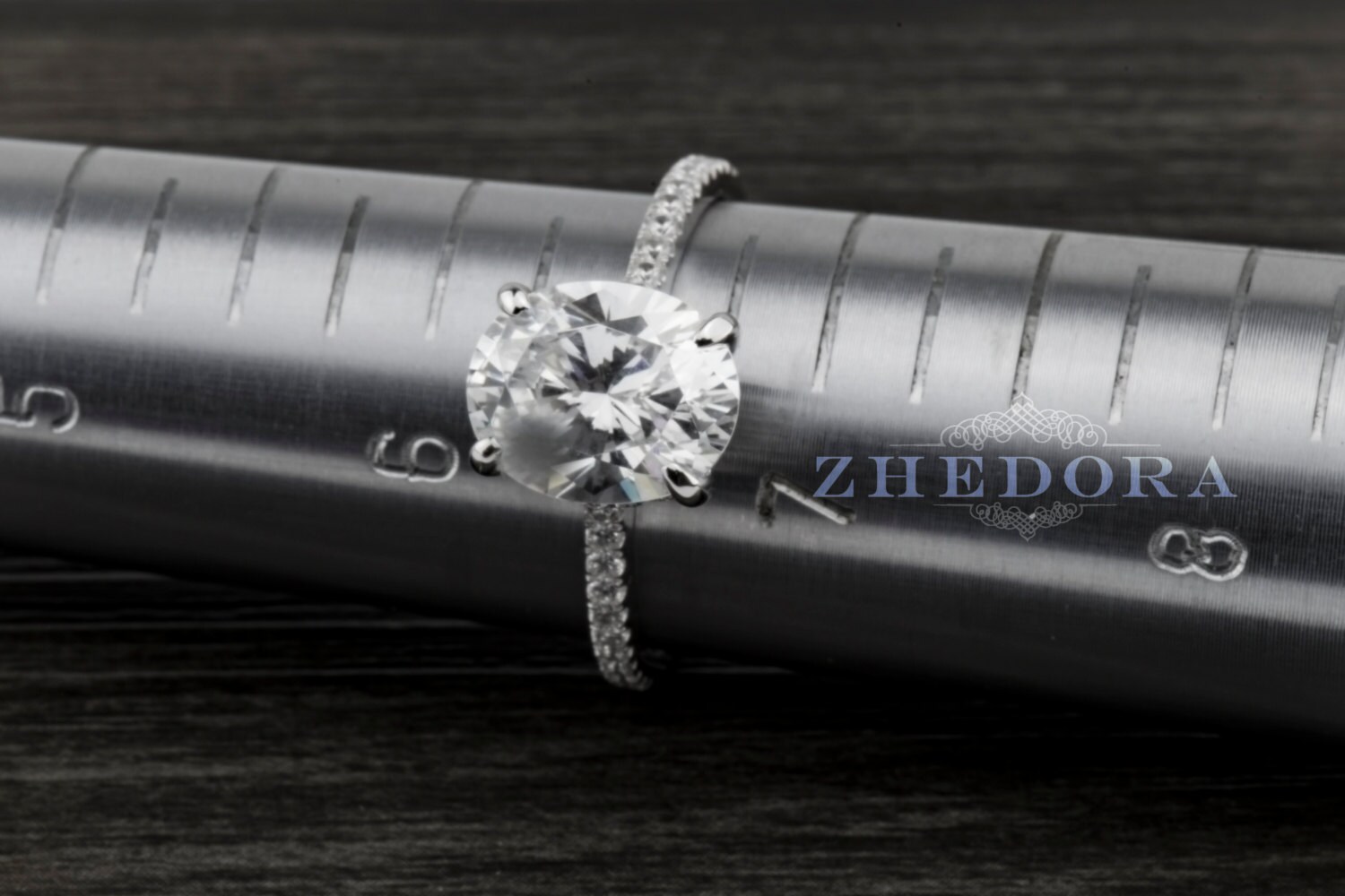 Floating Oval Engagement Ring Solid White Gold 14k/18k 2.25 Etsy