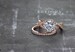 2.0 CT Round Cut Engagement Ring band set in Solid 14k/18k Rose Gold, Forever One Moissanite Wedding Set, Moissanite Set,  Engagement Set 