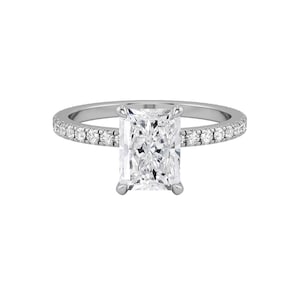 IGI Certified Radiant Cut Lab Grown Diamond Ring VS2/VVS2 Engagement Ring , Diamond Engagement Ring , Lab Made Engagement Rings