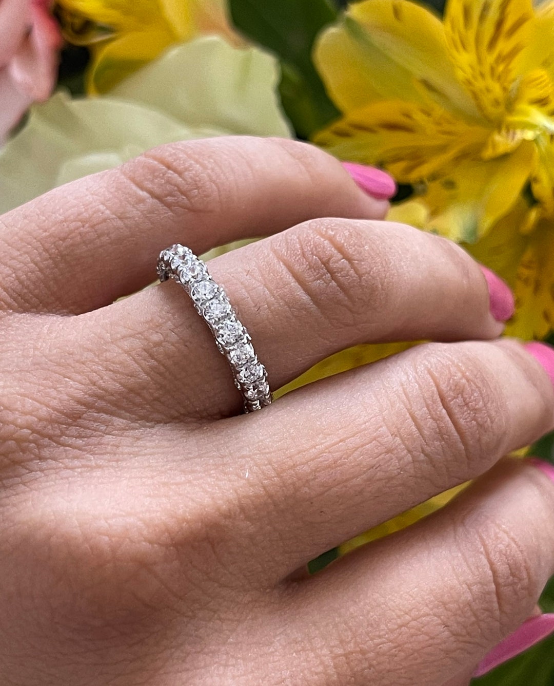 White Gold Milgrain Wedding Band Diamond Wedding Band - Etsy