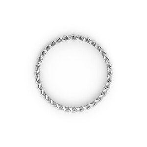 Twist Rope Ring in 14K Gold / 2 MM Gold Braided Ring / Twisted Rope ...