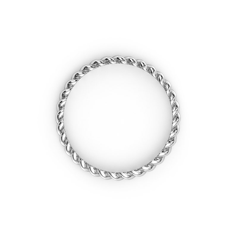 Twist Rope Ring in 14K Gold / 2 MM Gold Braided Ring / Twisted - Etsy