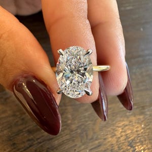 Oval LAB Diamond Engagement Ring , 2 CT E/VS1 Lab Grown Diamond Ring , Lab Oval Diamond Engagement Ring , IGI Diamond Lab Grown Ring Zhedora