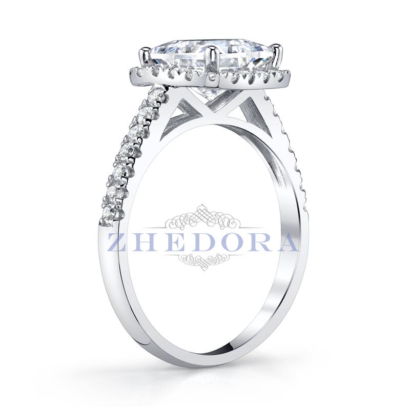 Oval Bridal Set in 14k or 18k White Gold Large Oval Ring & Etsy