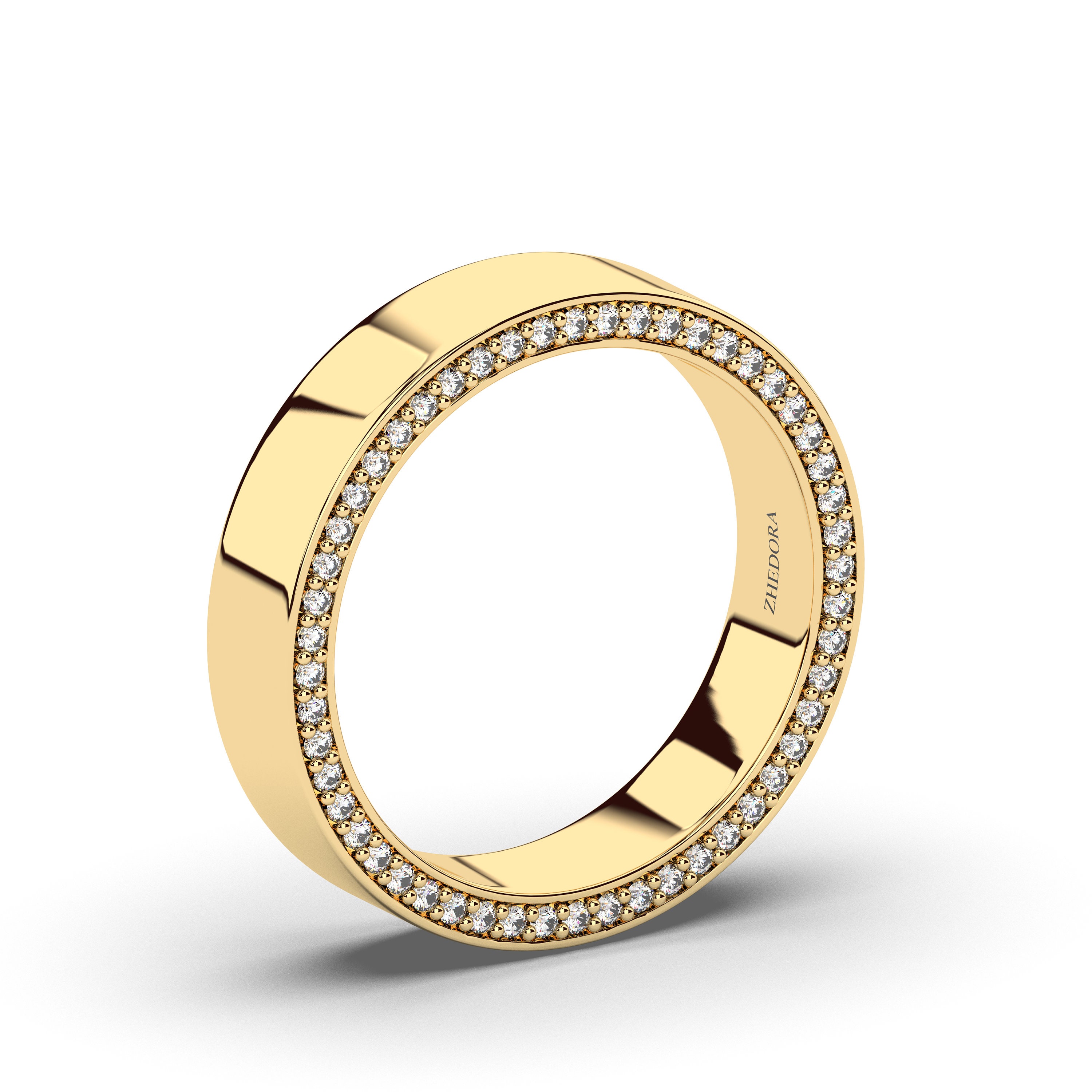Gold Diamond Ring, Gold Wedding Band , 10k, 14k or 18K
