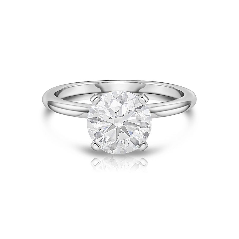 14K Gold Engagement Ring, Solid Yellow Gold Ring, Round Solitaire Ring, Simple Gold Ring, Classic Solitaire ring, Moissanite engagement Ring image 7