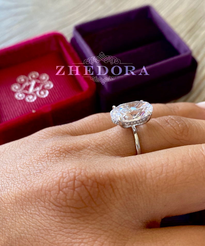 Rose Gold 6 CT Oval Engagement Ring Oval Cut Engagement Ring Etsy