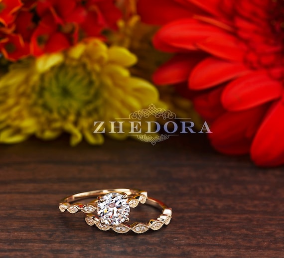 Bague De Mariage En Or Jaune 18k Avec Diamant Cultivé En Labo 1 Ct - Taille Personnalisable, Neuve, Certifiée IGI