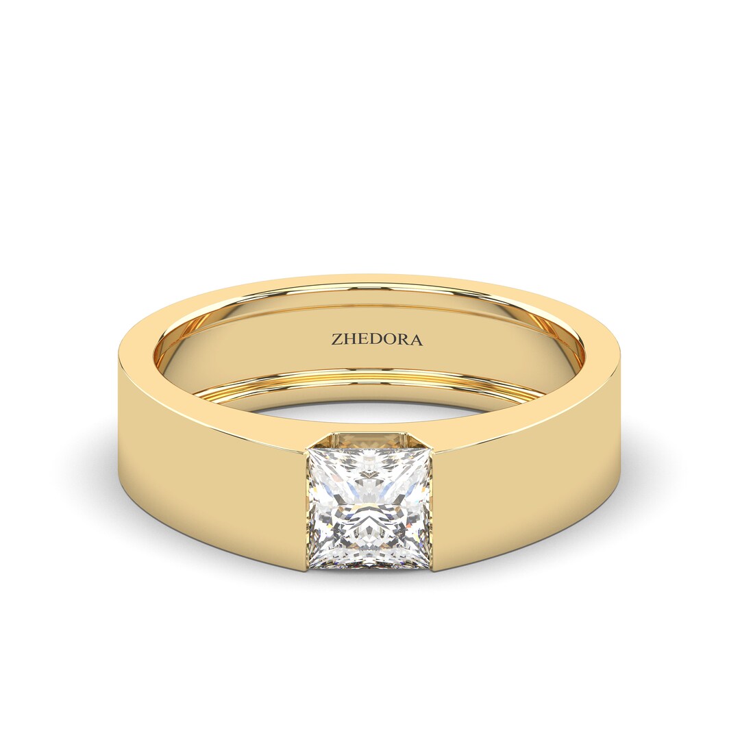 Solid Gold Wedding Rings Solid Gold Wedding Ring, 5MM Gold Ring, 14K Wedding Ring, Engagement ...