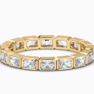 Radiant Cut Diamond Band / Eternity Band / Radiant Cut Wedding Band / Bezel Wedding Band / Bezel Radiant Cut Band / Lab Grown Diamond
