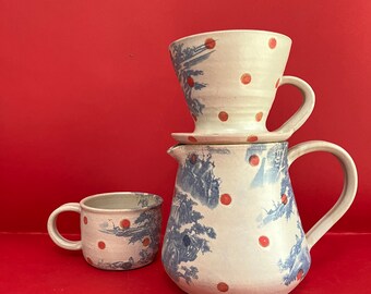 Chinoiserie plus Red Dot Coffee Pour Over