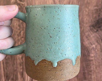 Robin Egg Blue with Scallop Ceramic Coffee Mug
