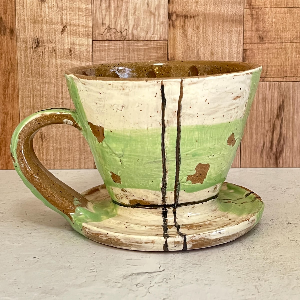 Ceramic Stoneware Coffee Pourover With Handle for Mug | Coffee Dripper - Etsy