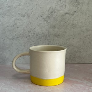 Colorblock Ceramic Coffee Mug in Orange, Yellow, and Violet image 5