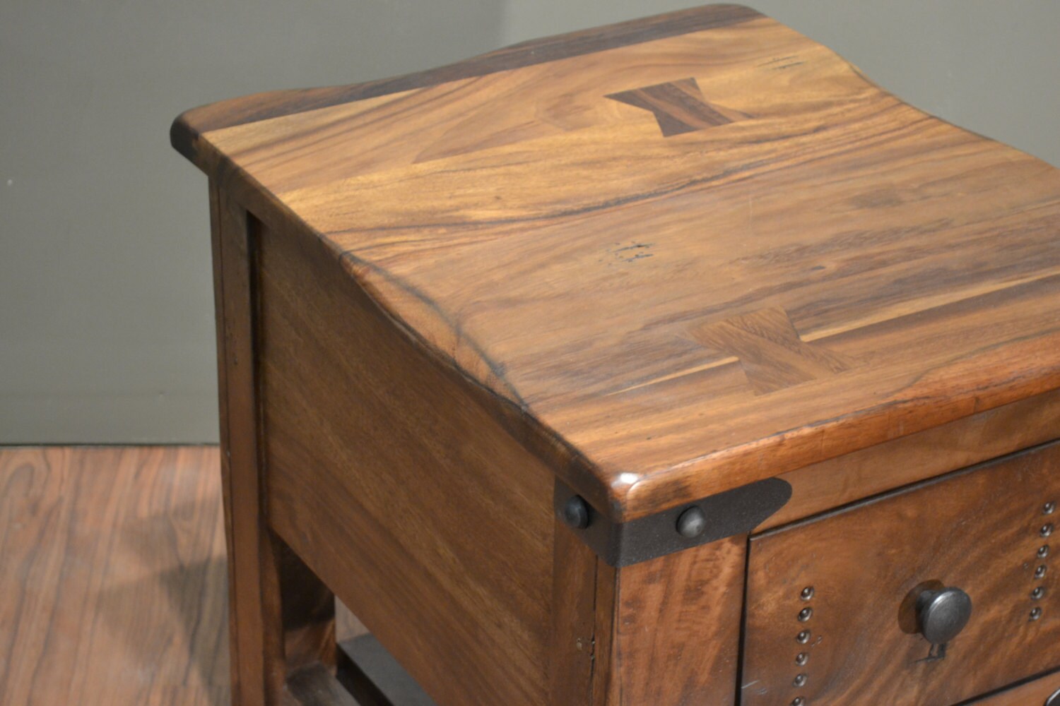 Outstanding Quality Rustic Solid Wood Chair Side End Table / Etsy