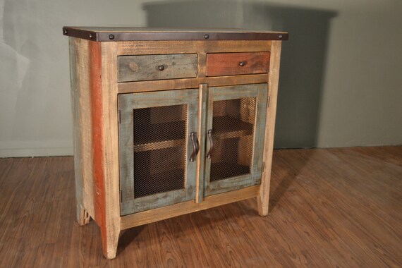 Rustic Solid Reclaimed Wood Console Entry Way Cabinet Rustic Solid Reclaimed Wood Console, Rustic Console Cabinet