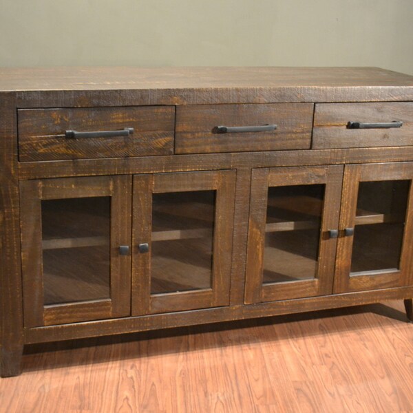 Rustic Solid Reclaimed wood Console / Sideboard / Media TV Stand