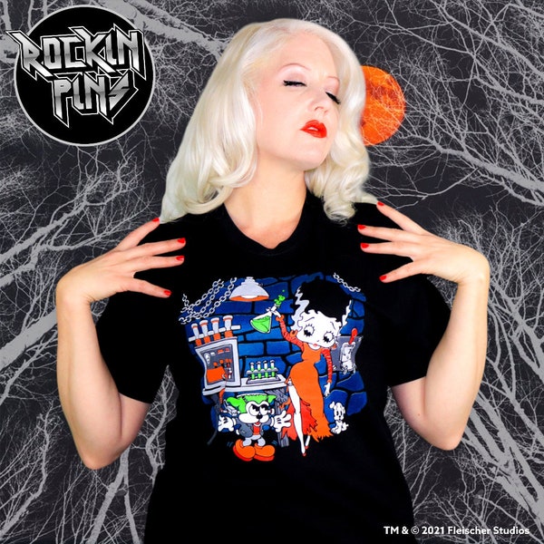 Betty Boop - Bride of Frankenstein Halloween T Shirt