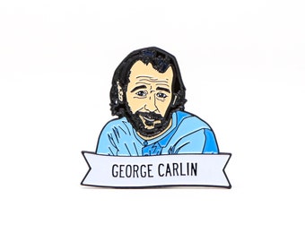 George Carlin Enamel Pin