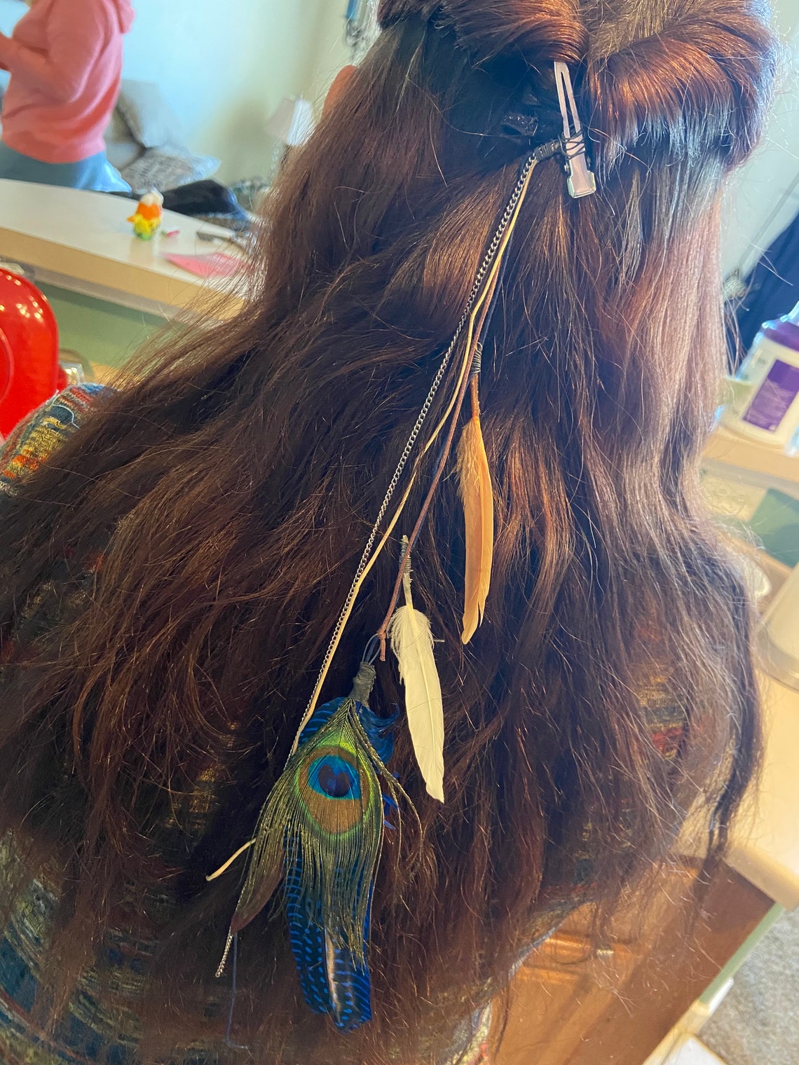 Feather Hair/Roach Clips Etsy