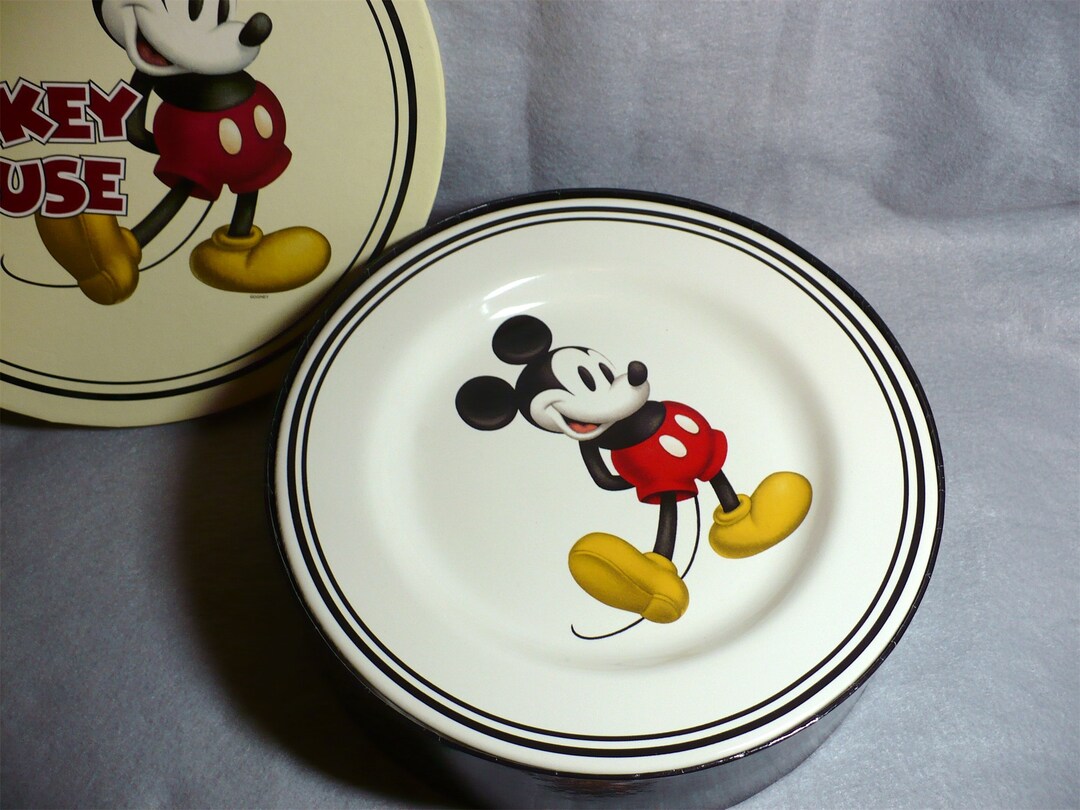 Mickey Mouse Serving Plates Snack Set of 4 in Presentation Box Etsy