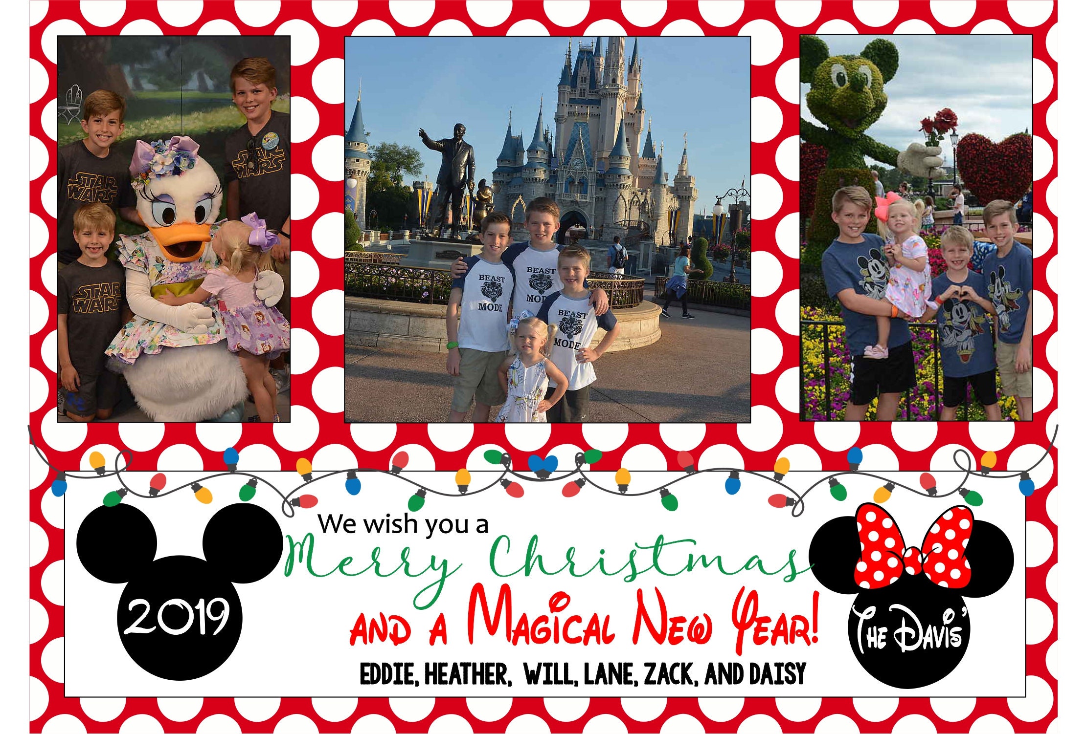 Disney Christmas Card Etsy