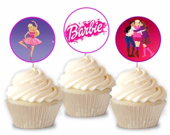 Barbie Inspire Cupcake Toppers