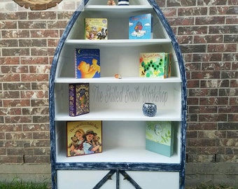 boat bookcase for nursery
