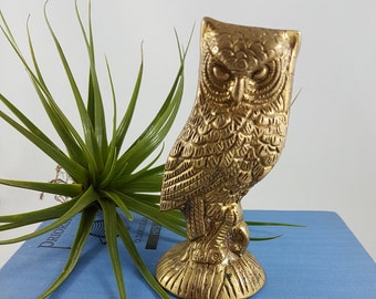 Vintage Brass Owl Figurine, Vintage Owl, Cute Owl, Wise old owl
