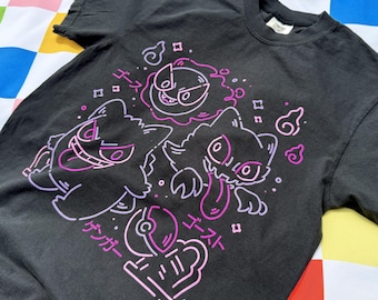 Ghostie Boys Shirt | 100% Cotton Comfort Colors Black Tshirt | Screen Printed Design