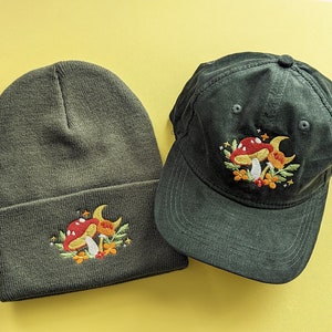 Lunar Mushroom Embroidered Hat image 1