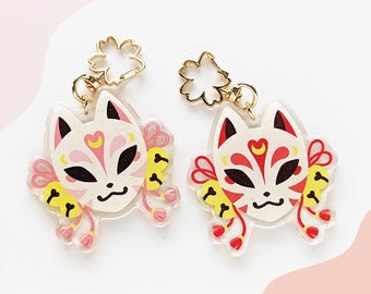 Kitsune Mask Acrylic Charm