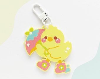 Rainy Ducky Acrylic Charm