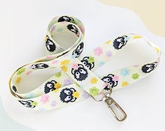 Konpeito Lanyard | Long Soft Nylon Neck Strap with Swivel Clasp