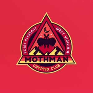 Mothman Cryptid Club Sticker