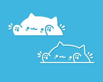 Bongo Cat Vinyl Decal | Waterproof UV Resistant Car Sticker