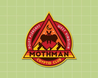Mothman Cryptid Club Sticker