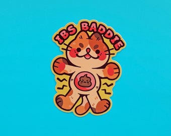 IBS Baddie Cat Sticker | Matte Vinyl | Waterproof + UV Resistant
