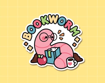 Bookworm Sticker