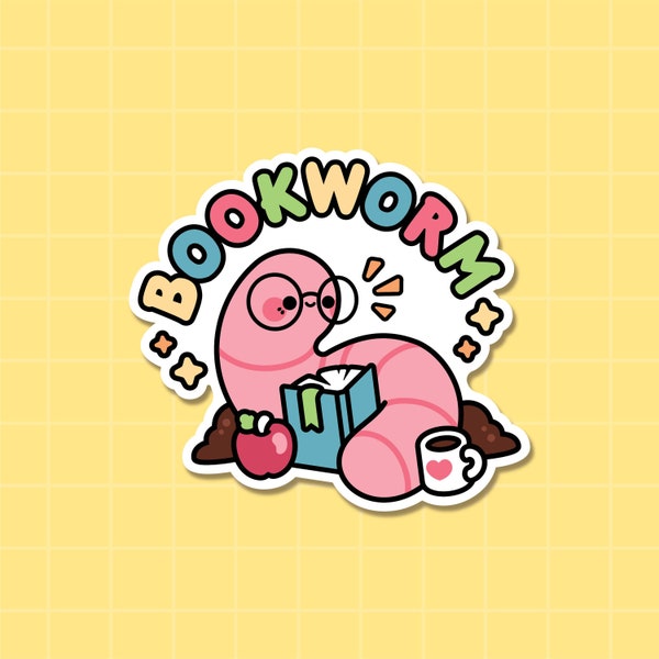 Bookworm Sticker