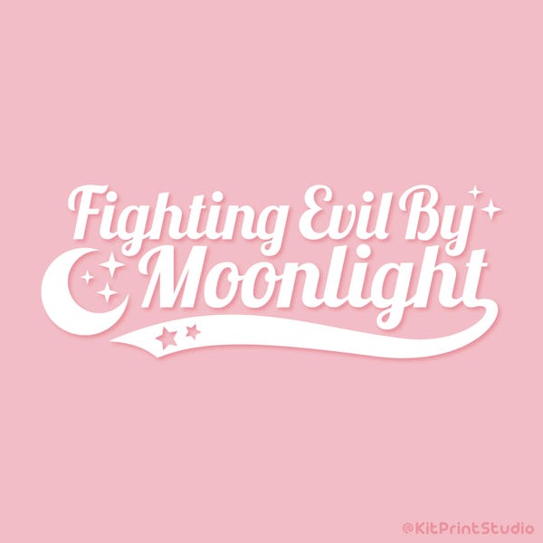 Fighting Evil By Moonlight Car Decal | Waterproof UV Resistant Car Sticker