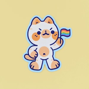 Cat Pride Flag Sticker